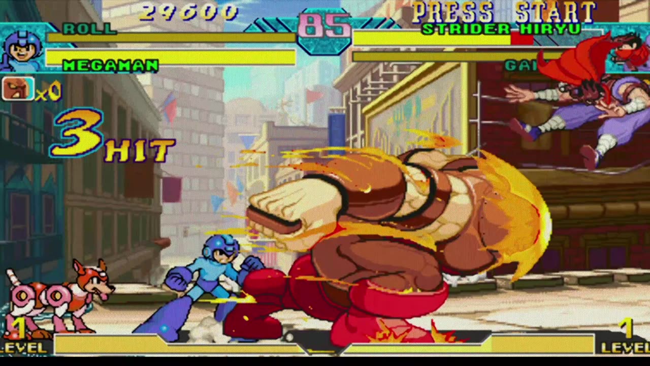 Roll + Megaman vs Strider Hiryu + Gambit