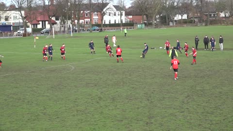 A Shot From Distance Is Deflected Just Over The Bar