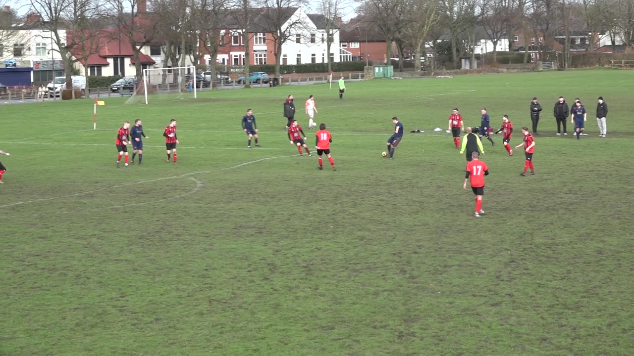 A Shot From Distance Is Deflected Just Over The Bar