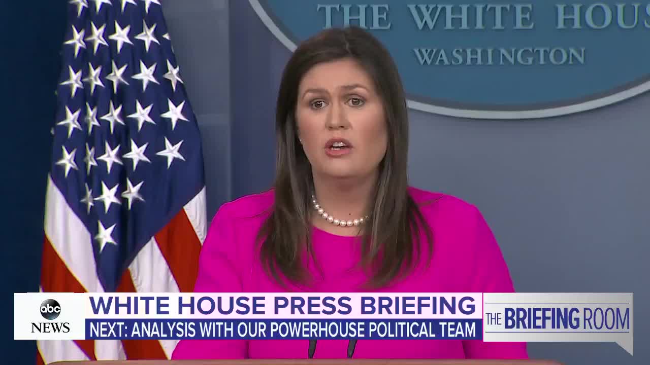 Sarah Huckabee Sanders Announces That Trump Is Considering Revoking Clearances