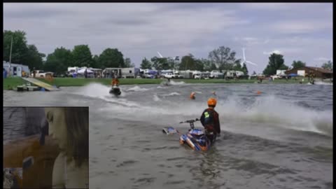 Sexy Snowmobile Water Race Last man standing