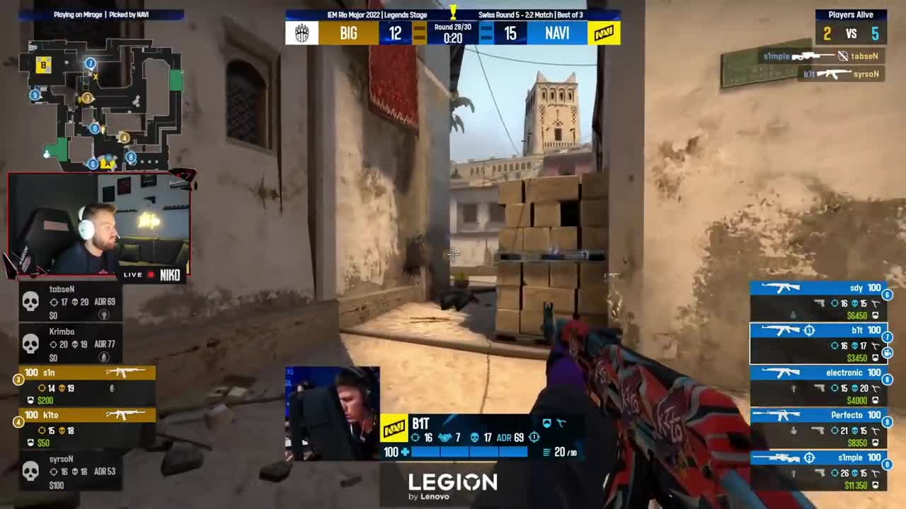 Niko loves s1mple after that shot