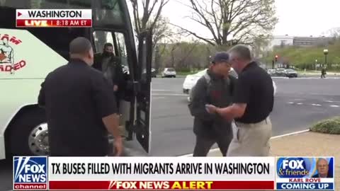 Gov. Abbott follows through, drops off bus of illegals for Biden in DC