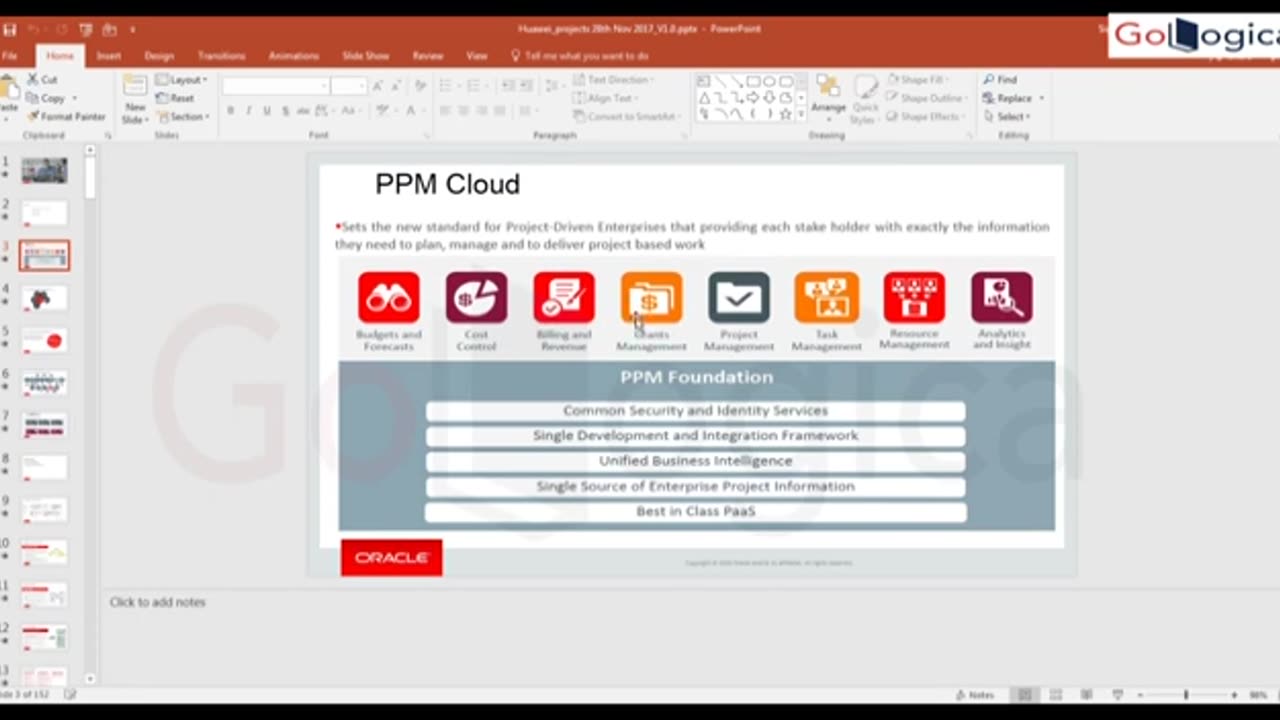 Oracle Fusion PPM Demo | Oracle Fusion Online Training - Gologica Technologies