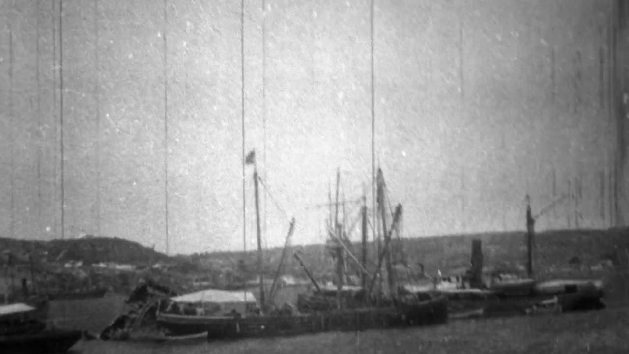 Wreck Of The Battleship "Maine" In Havana Harbor (1898 Original Black & White Film)