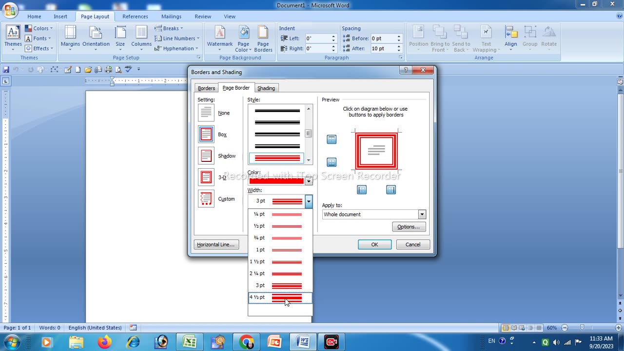 How to Make Different Page Border in Microsoft Office Word Tutorial