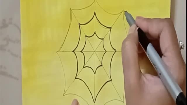 How To Draw a Simple Spider Web | How to Draw a Spider Web | How to draw a Spider Web Step by Step