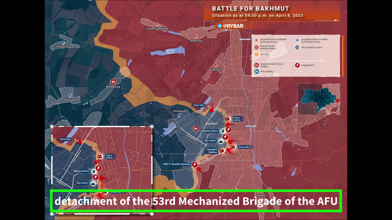 Battle for Bakhmut Situation as of 16.00 April 8, 2023