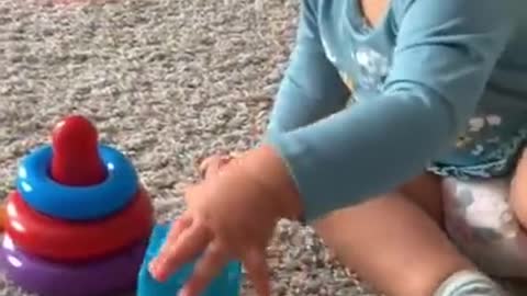 Cute baby try not to smile challenge