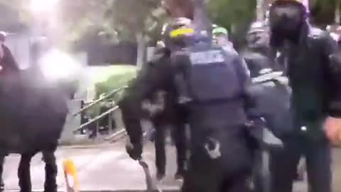 Antifa Actually Hits A Female Officer