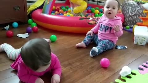 Funniest Cute Twins Playing Happy