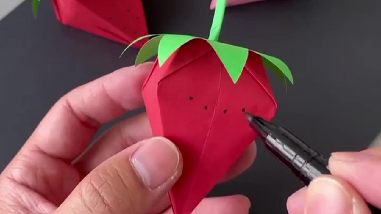 Mind-Blowing Strawberry Paper Art