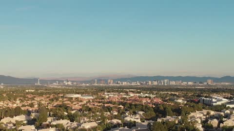 Las Vegas Skyline with view from the suburbs