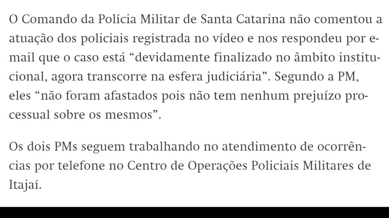 IMAGENS FORTES DE ABUSO DE AUTORIDADE