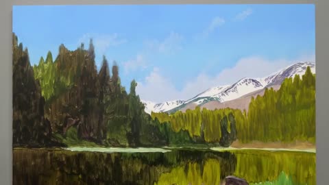 Lake Reflections Oil Painting | Time Lapse | Episode 175