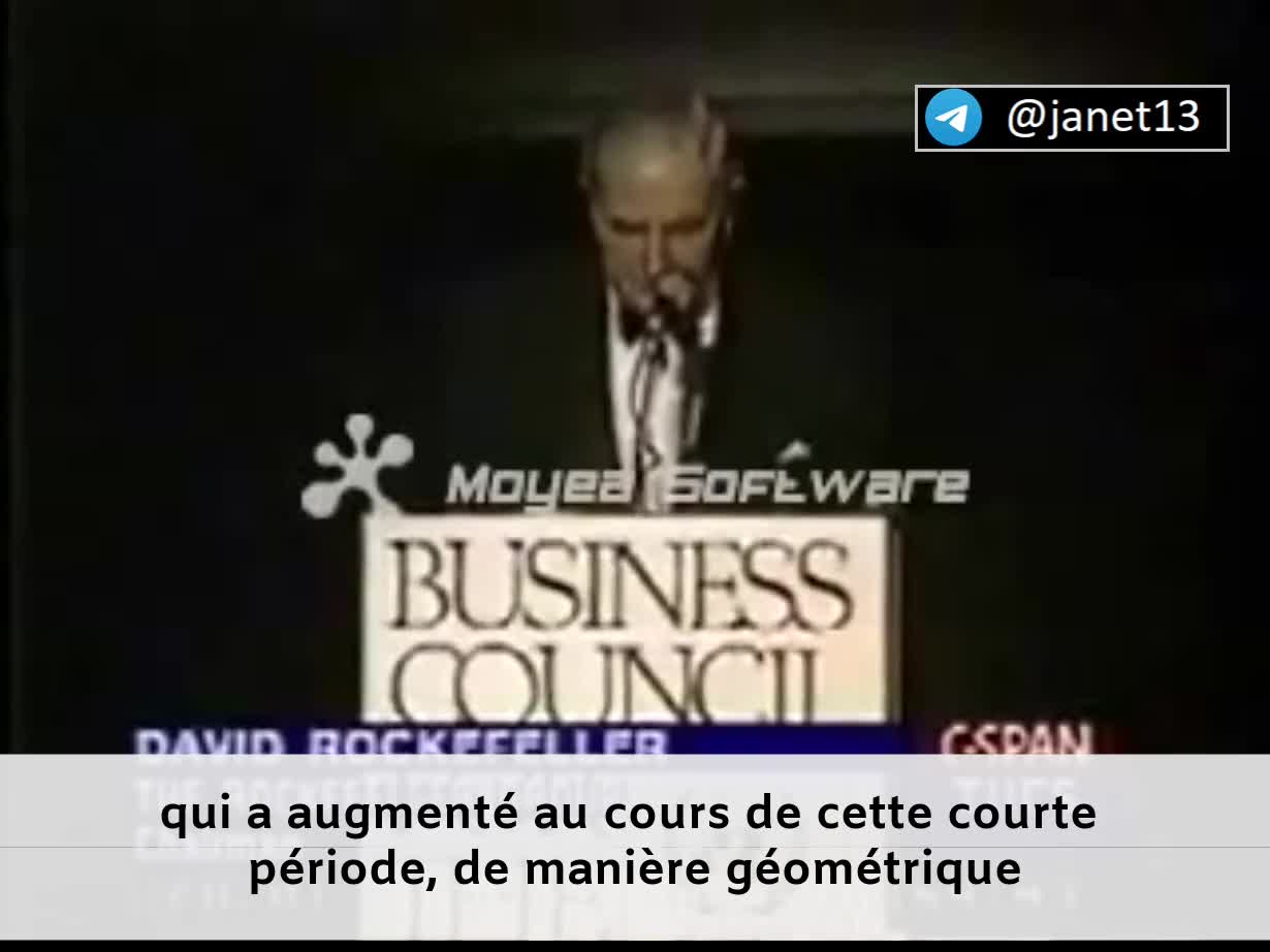 David Rockefeller parle du "problème" de la croissance démographique mondiale (1994)