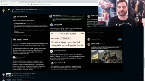 Globalists Upset That StarLink Goes Down In Ukraine after Calling Elon Hitler