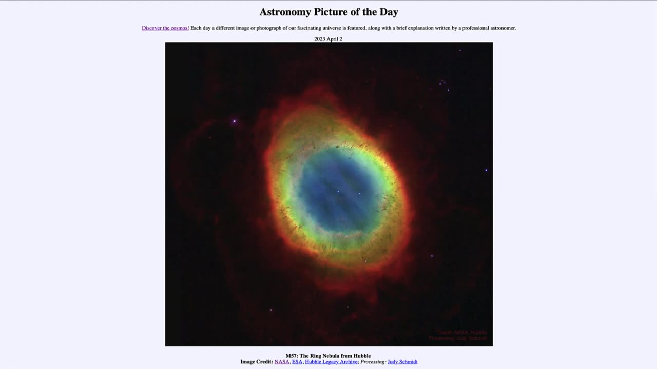 2023 April 02 M57 the ring nebula from Hubble.