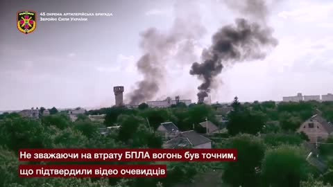 Ukraine War Russian Operating Base Burns For Hours After Strikes