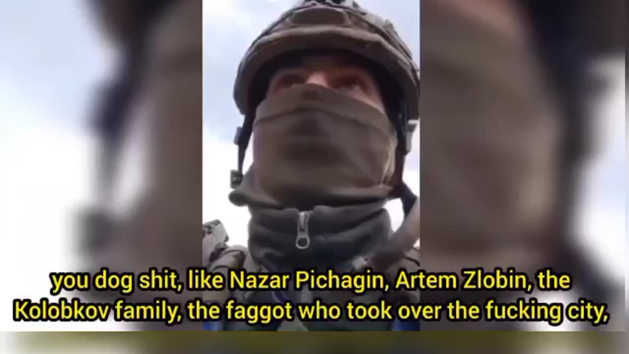 Ukrainian threatens to execute civilians in the Kahrkov Oblast.