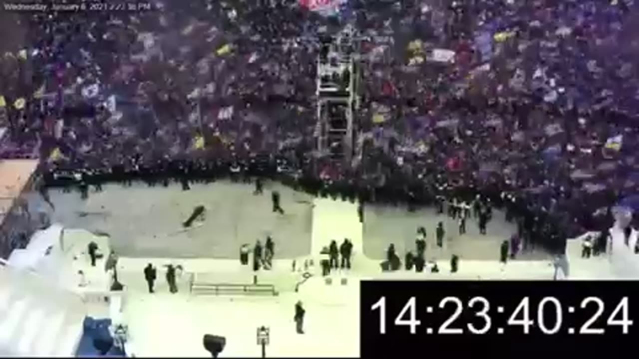 January 6: Timelapse Video of the Capitals West Side Shows Cop Shooting Tear Gas INTO POLICE LINES & Retreats their Positions for Air, One Minute Before The Crowd “Breaches”- Its all A LIE!