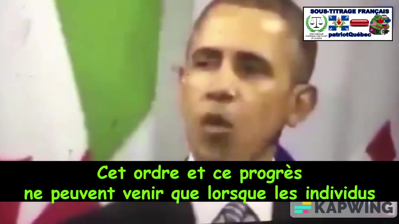 Barack Obama - Pour l'ordre international que nous avons travaillé(S.T.F)