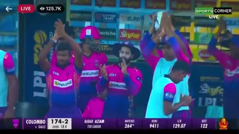 Babar Azam century in Lanka Premier league