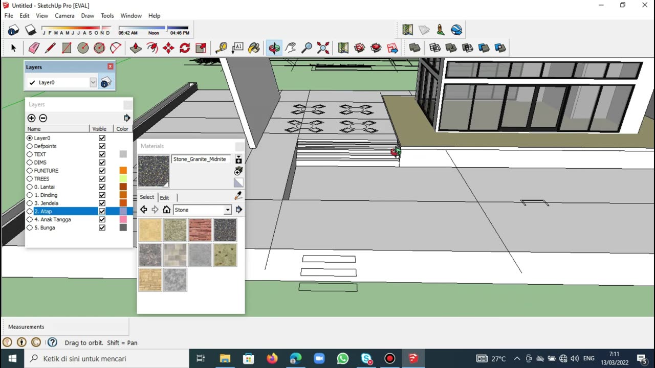 Tutorial Modeling Resepsionis Room Menggunakan Program Sketchup Part 2