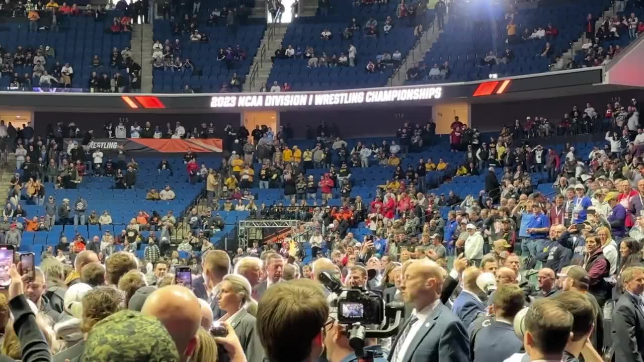 BIG: Donald Trump Gets A Standing Ovation While Attending Wrestling Match