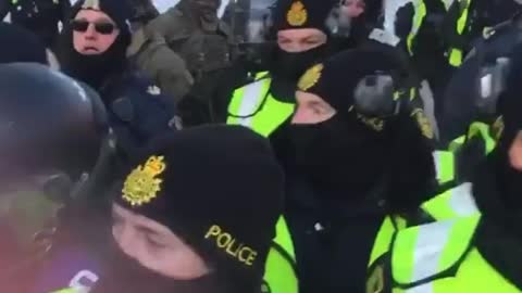 RCMP trample lady in Canada (full video)