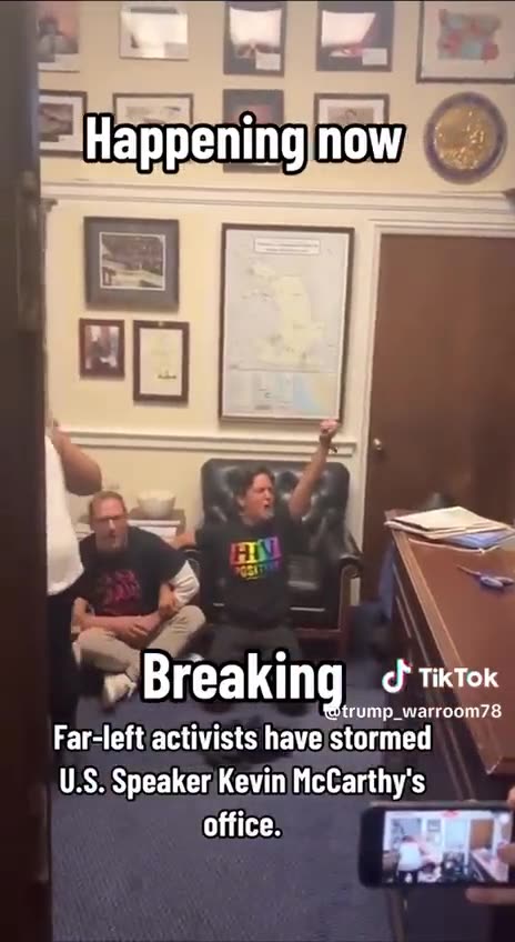 Liberal Protestors Storm McCarthy's Office In Insane Video