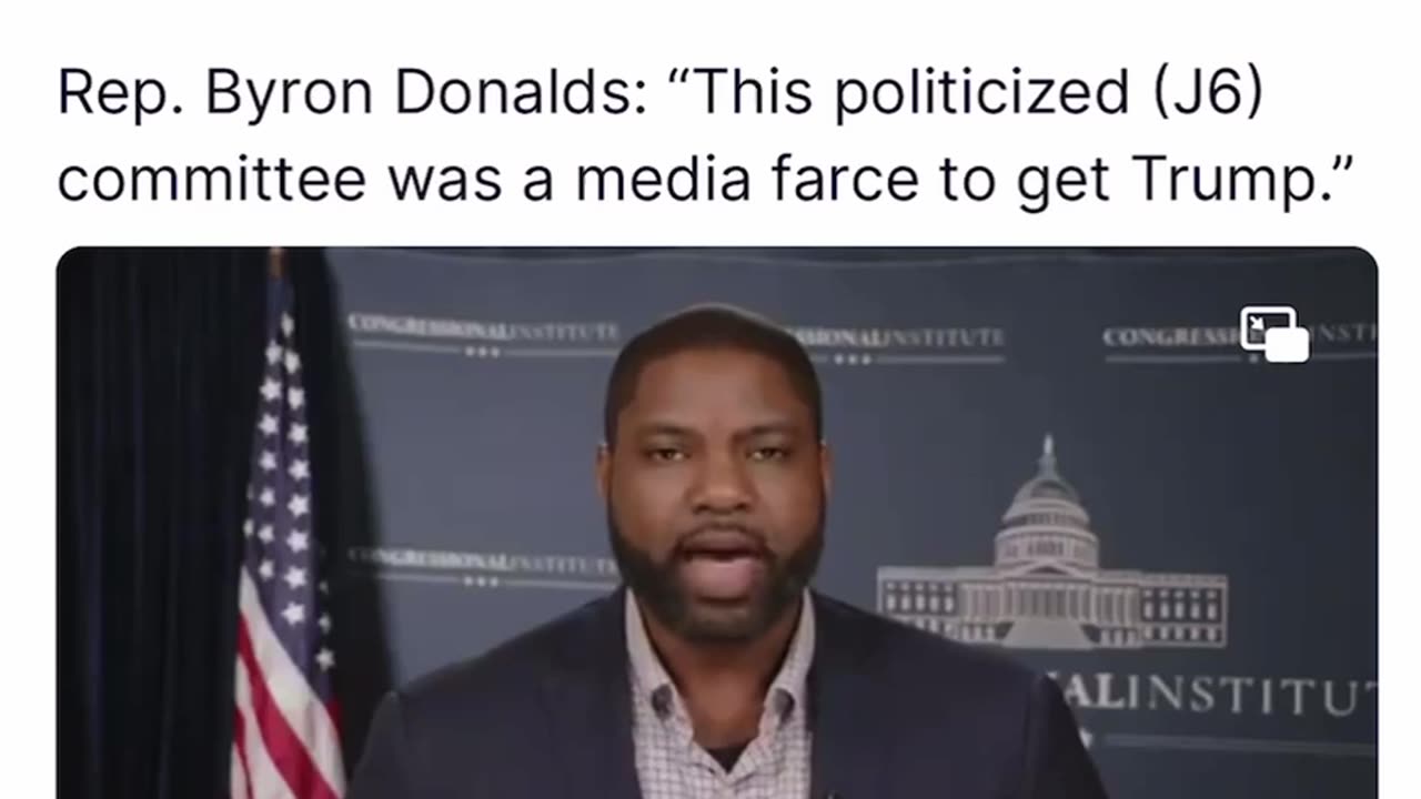 Rep. Byron Donalds: "This Politicized (J6) Committee Was A Media Farce To Get Trump"