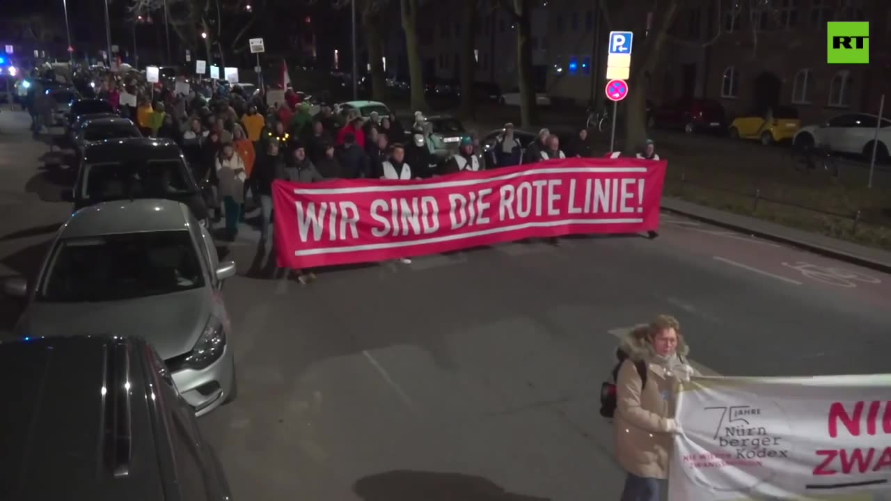 Nuremberg holds protest against arm deliveries to Ukraine