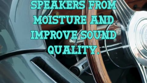 Use foam speaker baffles to protect speakers from moisture and improve sound quality.