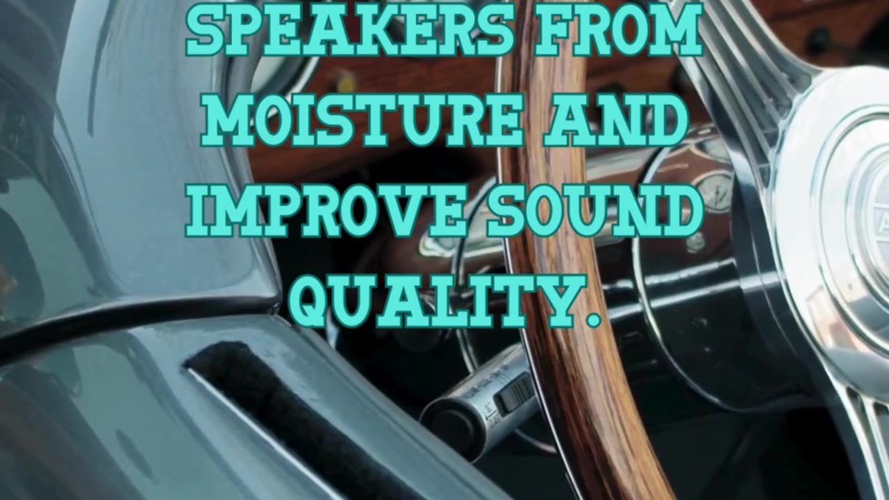 Use foam speaker baffles to protect speakers from moisture and improve sound quality.