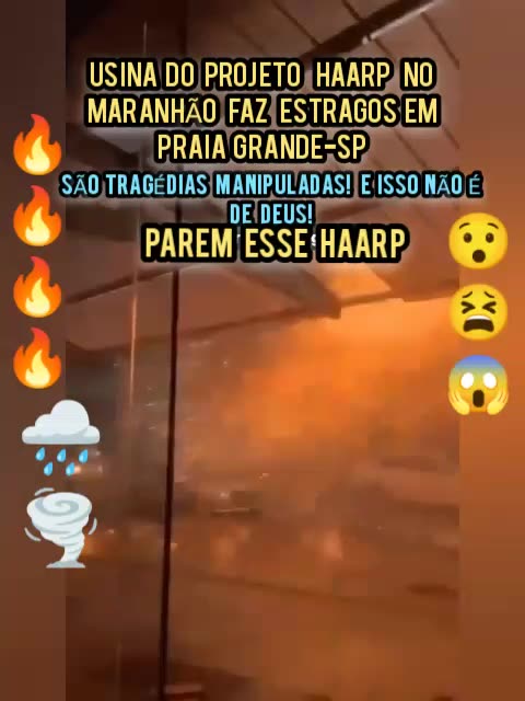 Usina do Projeto Haarp🌩no Maranhão FAZ ESTRAGOS praia Grande-SP com chuvas manipuladas🌪PAREM O HAARP