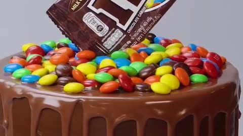 M&M Candy Chocolate Cake Idea