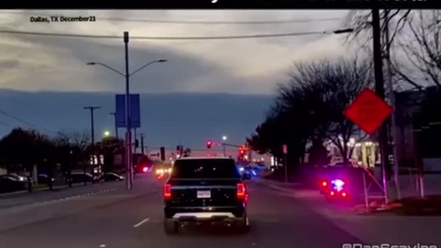 President Trump’s motorcade in Dallas Texas December 2021