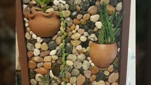 Beautiful stone mirror decoration with different home decor ideas