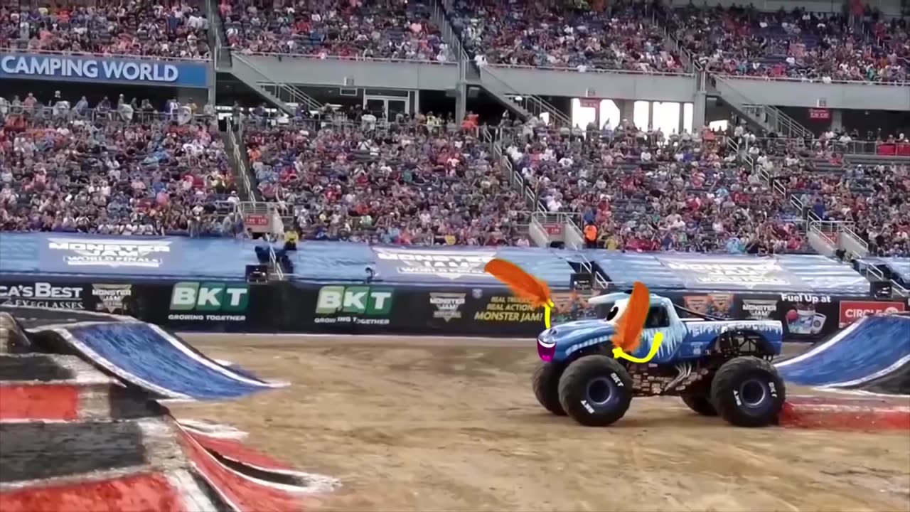 Crazy Monster Truck Freestyle Moments!!