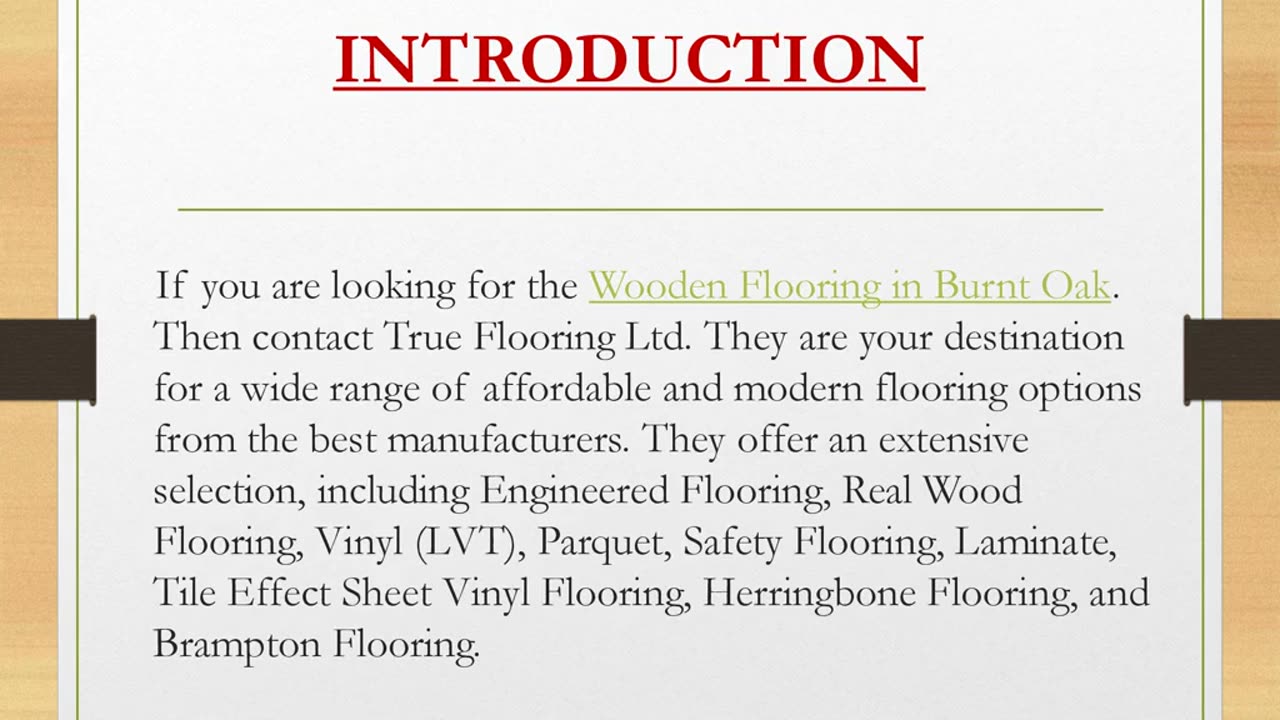 Wooden Flooring in Burnt Oak