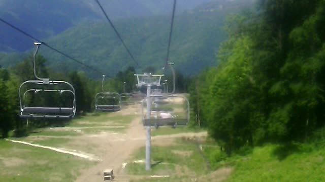 State-of-the-art ski lift in the Caucasus mountains