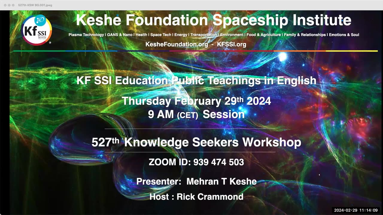 527th Knowledge Seekers Workshop February 29, 2024