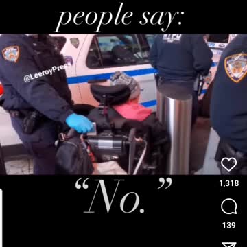Disabled women gets arrested for not having the Vax card in NYC