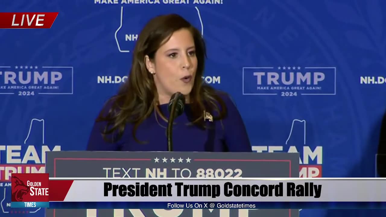 BOOM_ Elise Stefanik EXPLOSIVE Speech At Trump Rally in Concord New Hampshire