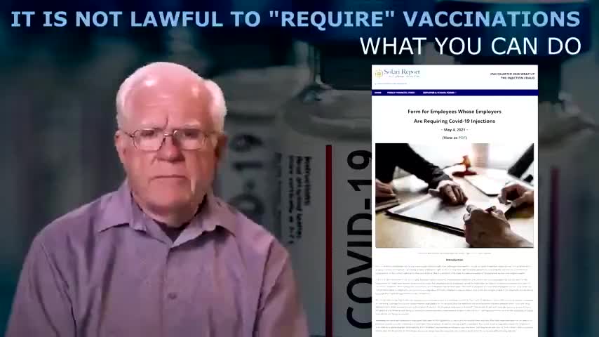 NOT LAWFUL TO REQUIRE VACCINATIONS - WAYS TO COUNTER THE MANDATES