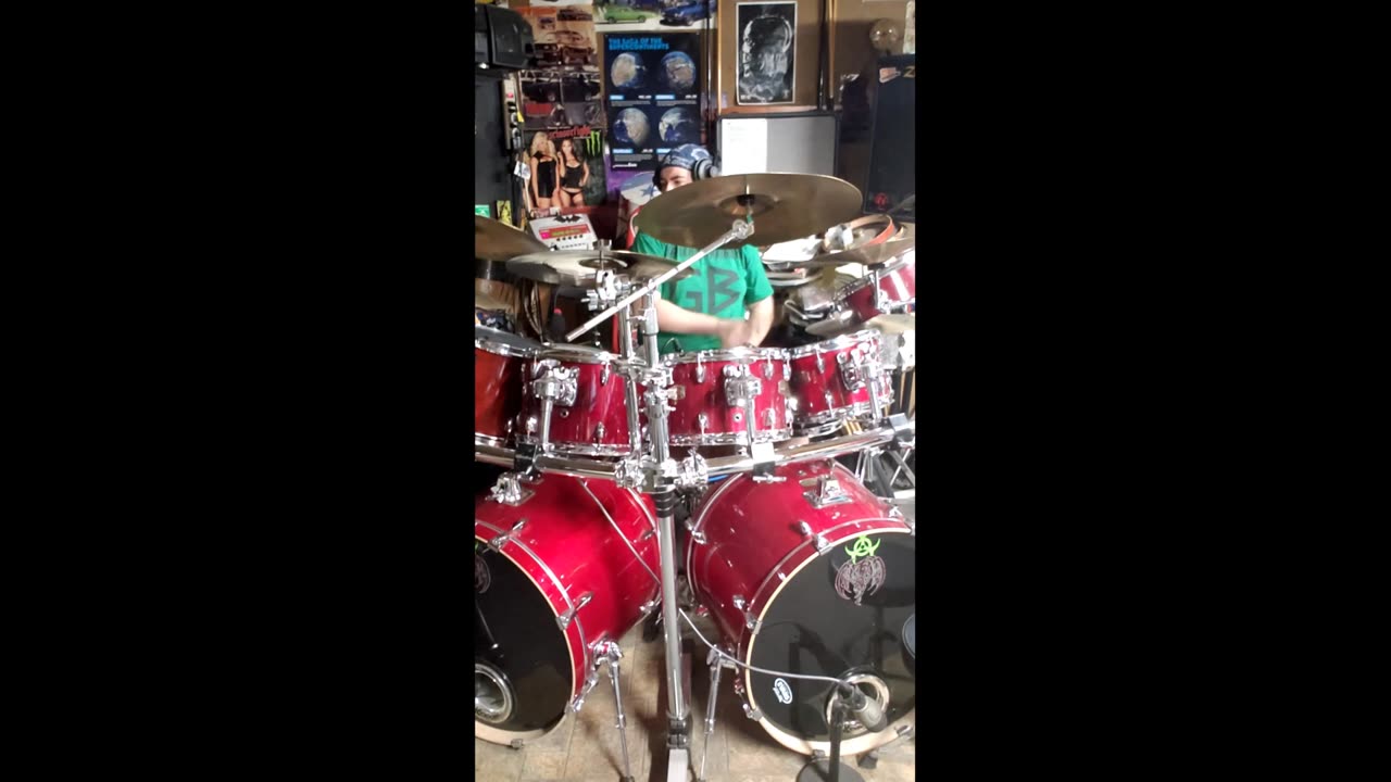 Doing some recording on my drumset for a cover