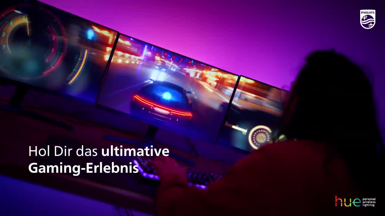 Philips Hue Play Gradient Lightstrip für drei Monitore