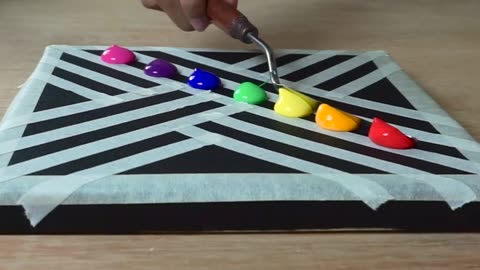 Abstract Painting with Acrylic Painting - Satisfying ASMR