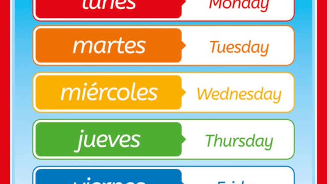 Days of the Week in Spanish #shorts #pronunciation #spanish #spain #españa #week #education #yt